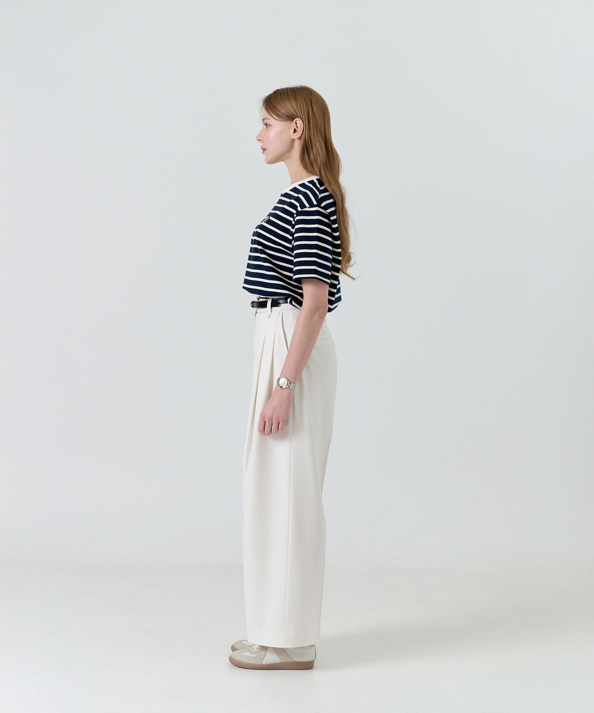 제마 에르베 르 코티디앙(ZEMA ÉLEVER LE QUOTIDIEN) Oldew Striped T-Shirt - Navy (올듀 스트라이프 티셔츠)