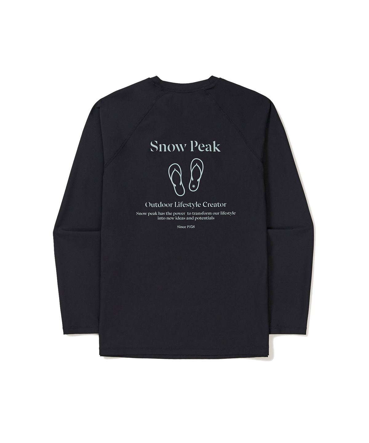 스노우피크 어패럴(SNOWPEAK APPAREL) 루즈핏 남성 긴팔 래쉬가드 Black (S24MMWSW06)