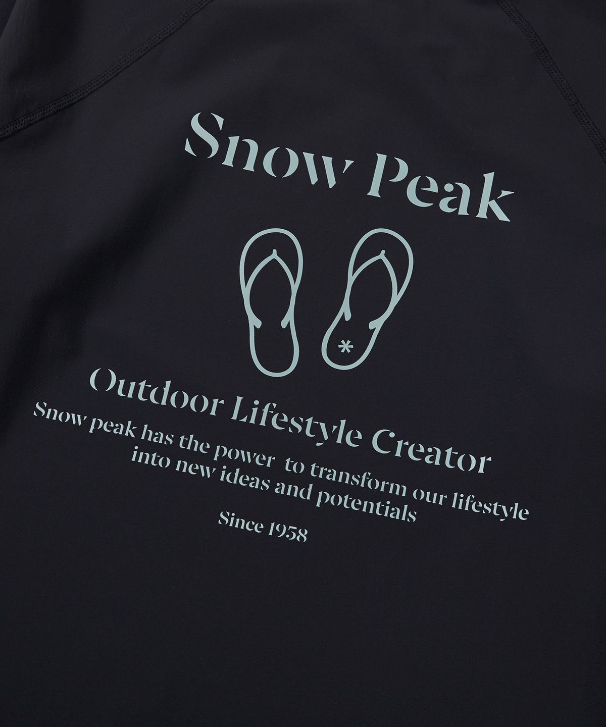 스노우피크 어패럴(SNOWPEAK APPAREL) 루즈핏 남성 긴팔 래쉬가드 Black (S24MMWSW06)