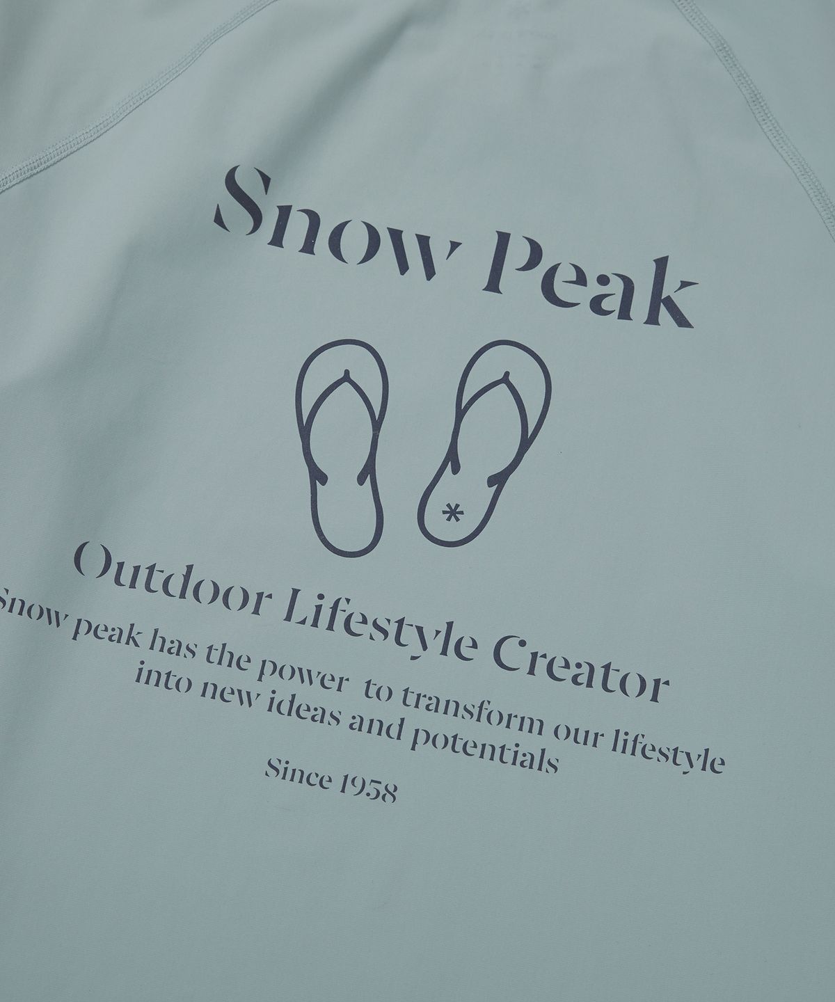 스노우피크 어패럴(SNOWPEAK APPAREL) 루즈핏 남성 긴팔 래쉬가드 Blue Mint (S24MMWSW06)