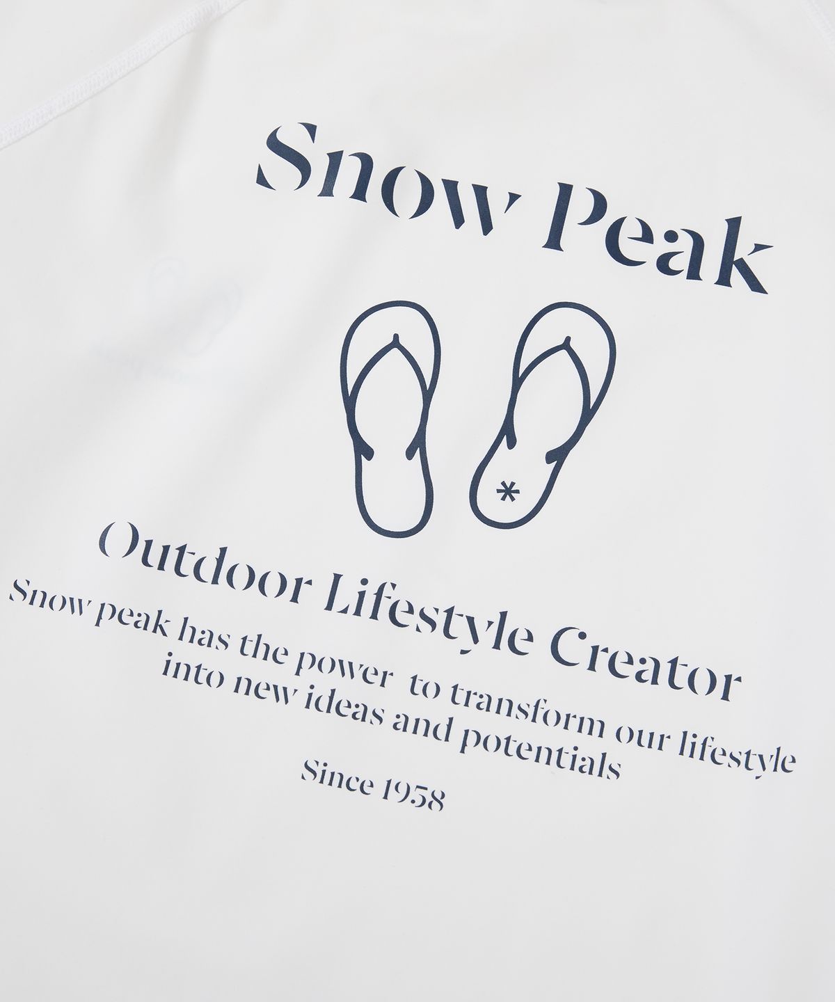 스노우피크 어패럴(SNOWPEAK APPAREL) 루즈핏 남성 긴팔 래쉬가드 Off White (S24MMWSW06)