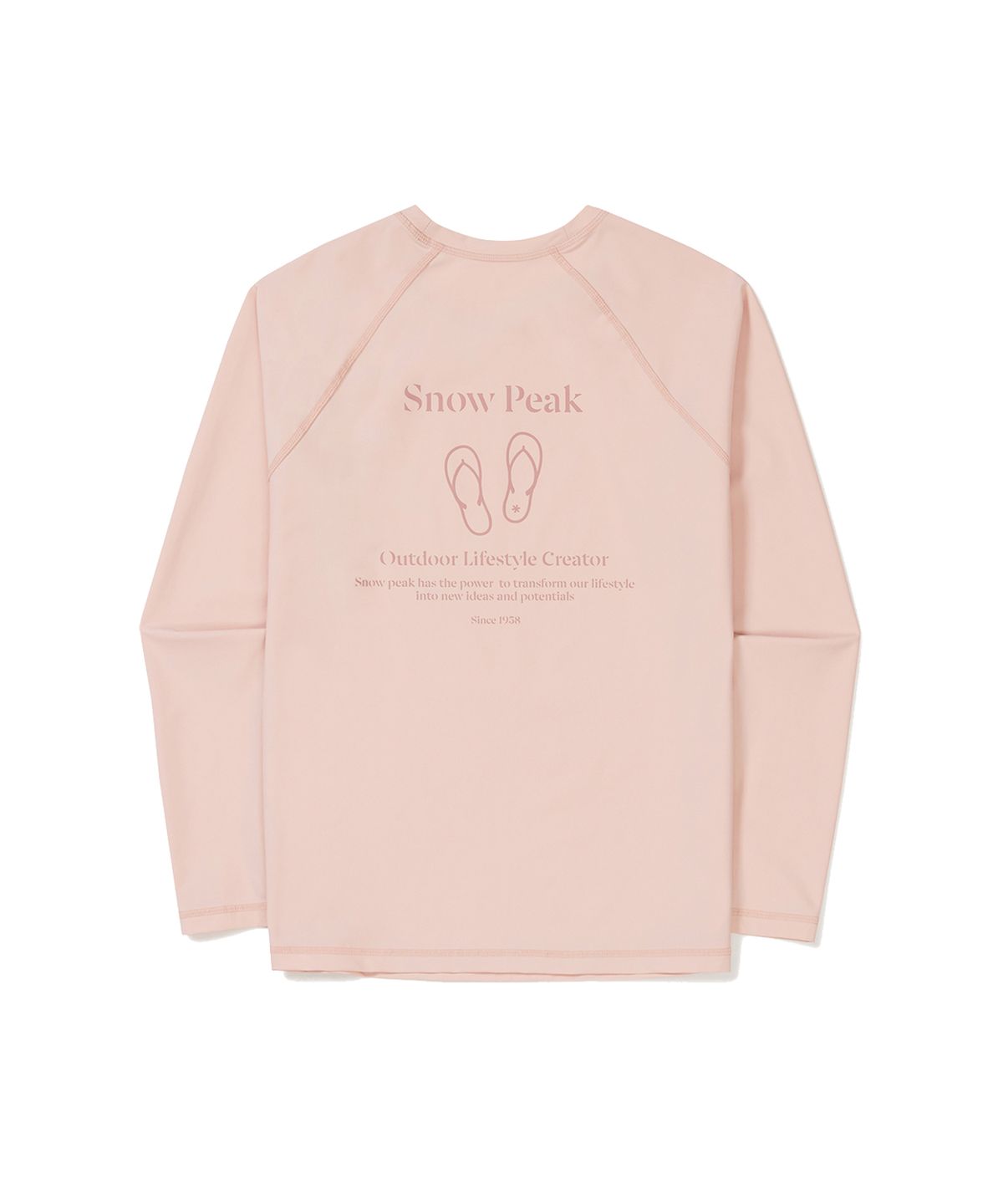 스노우피크 어패럴(SNOWPEAK APPAREL) 루즈핏 여성 긴팔 래쉬가드 Light Pink (S24MWWSW07)