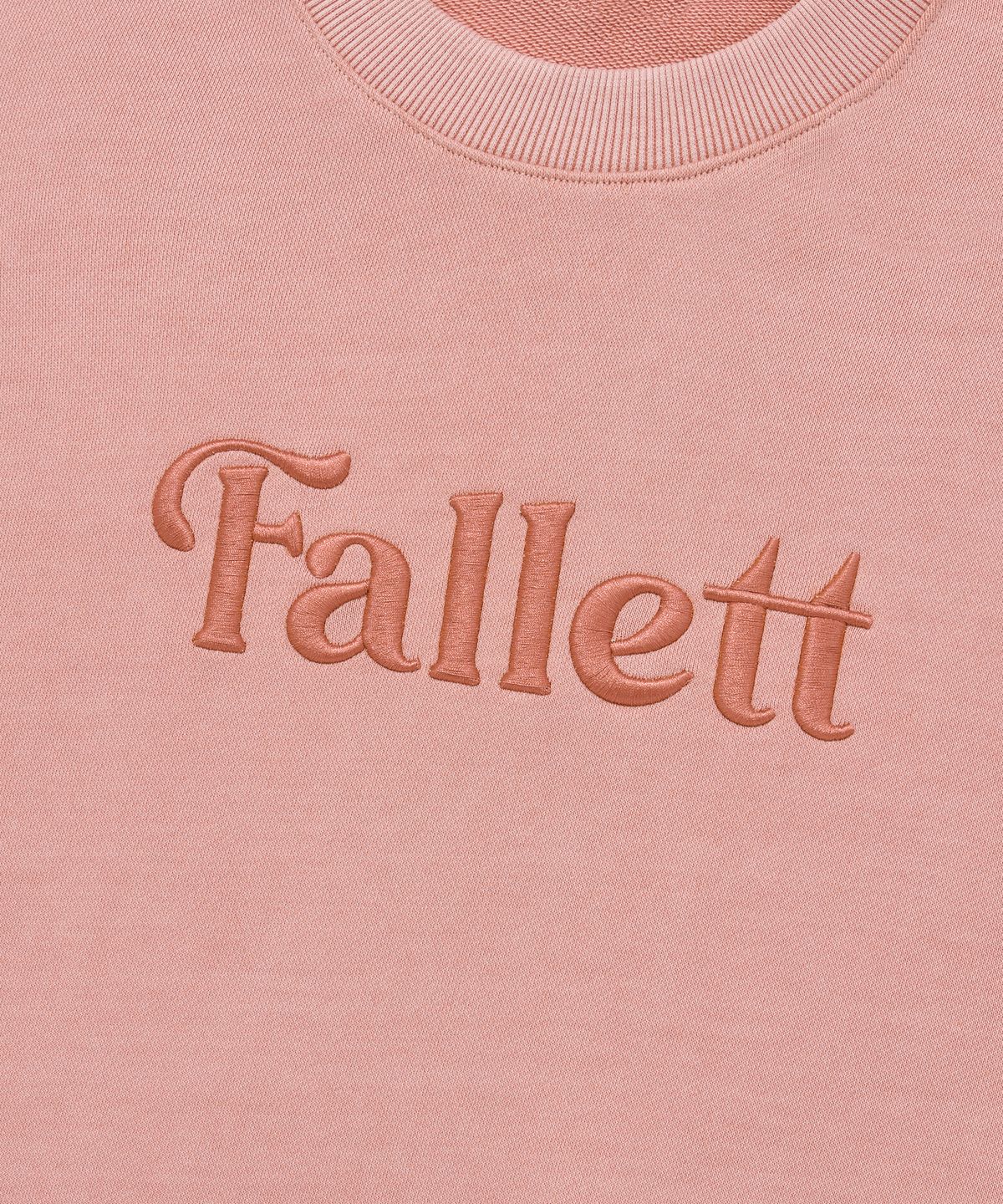 팔렛(FALLETT) 스토리 로고 맨투맨 핑크