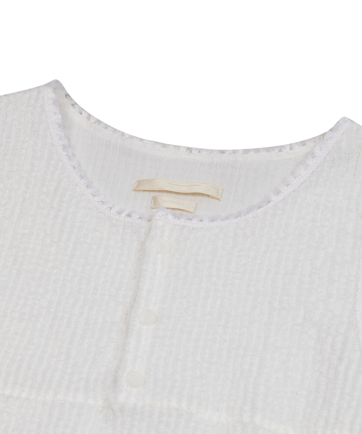 타입서비스(TYPESERVICE) Buttoned Lace Sleeveless [Off White]