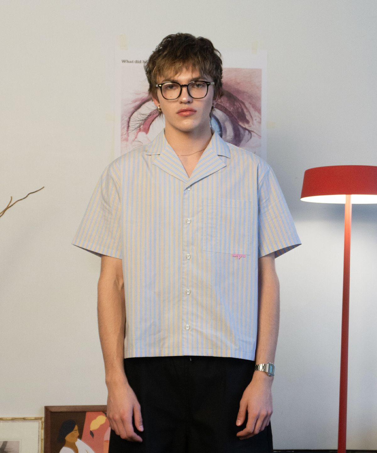 슈브토(SHVTO) Easy stripe shirt sand-sky