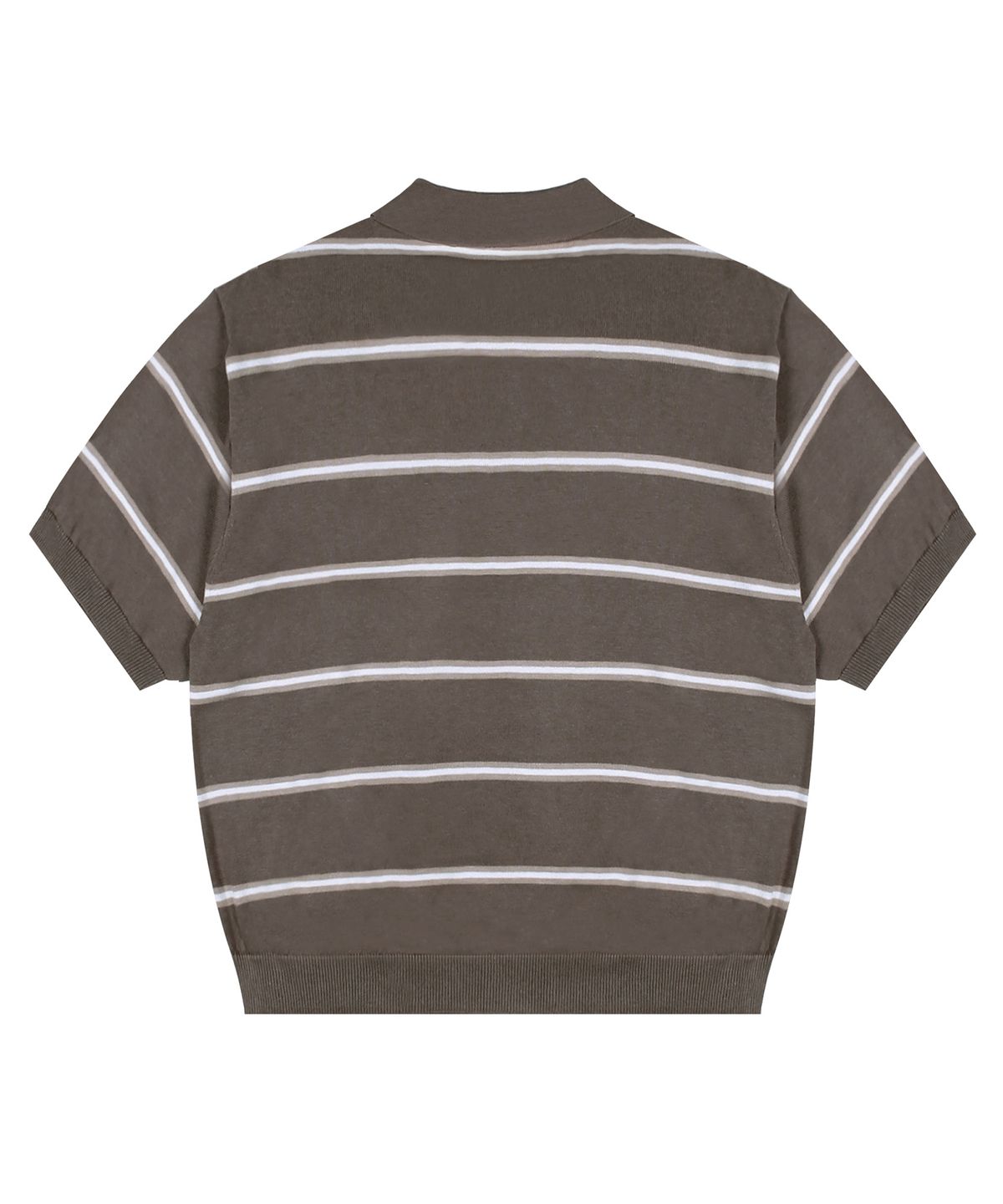 글랙(GLACK) GNT016 몹스터 스트라이프 카라 니트 (KHAKI BEIGE)