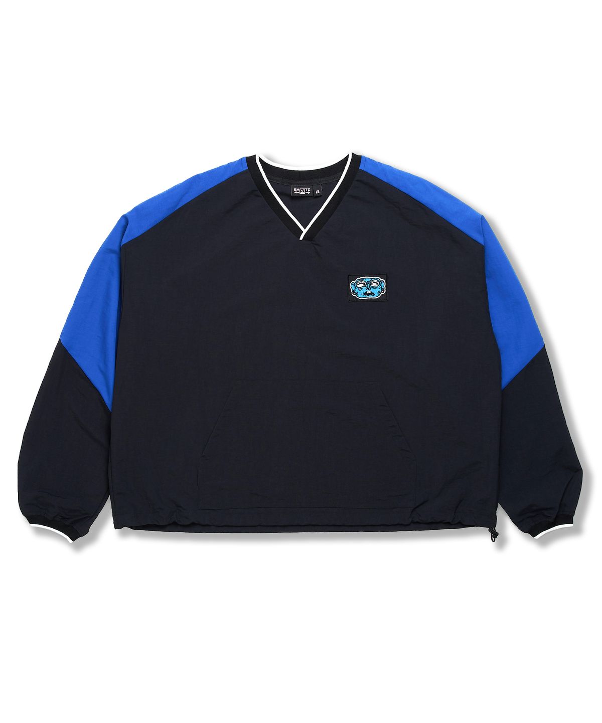 슈브토(SHVTO) Track nylon sweatshirt black-blue