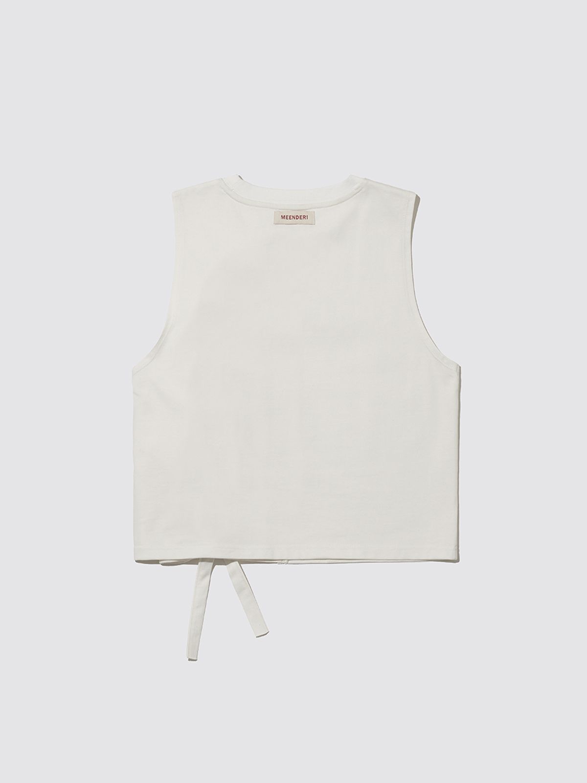 민더리(MEENDERI) ASYMMETRIC TIED TOP - OFF WHITE
