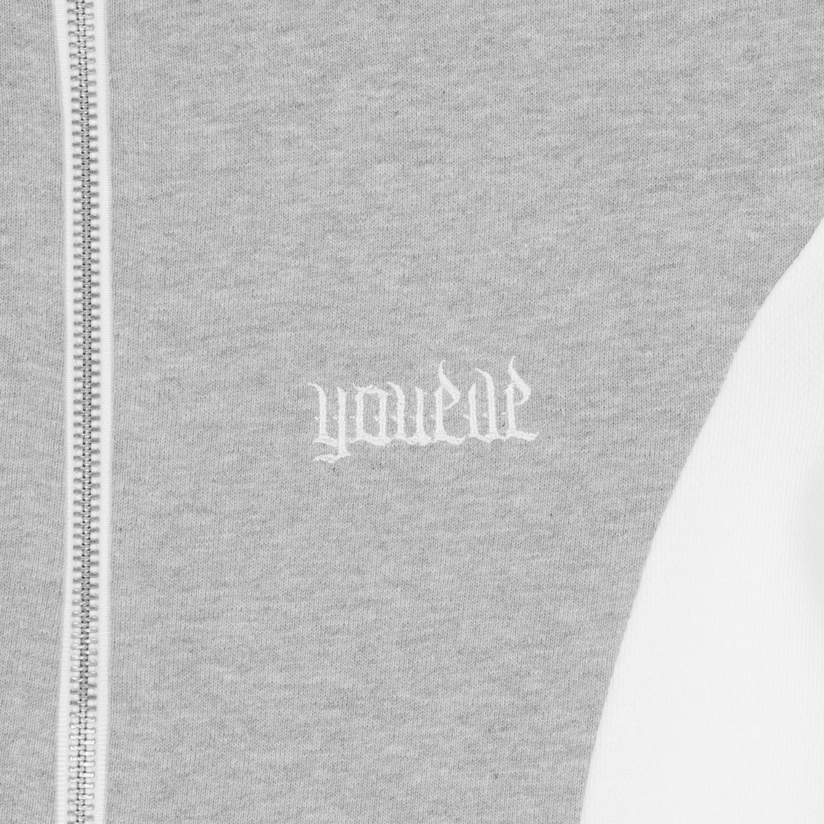 유이브(YOUEVE) 파이어 로고 컬러 하프 집업 & 조거 팬츠 그레이