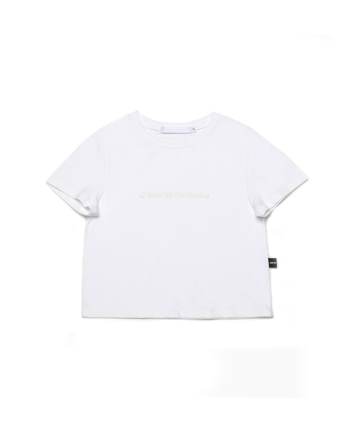 씨웨어 바이 더 지니어스(C WEAR BY THE GENIUS) 씨웨어 크롭 티셔츠 화이트
