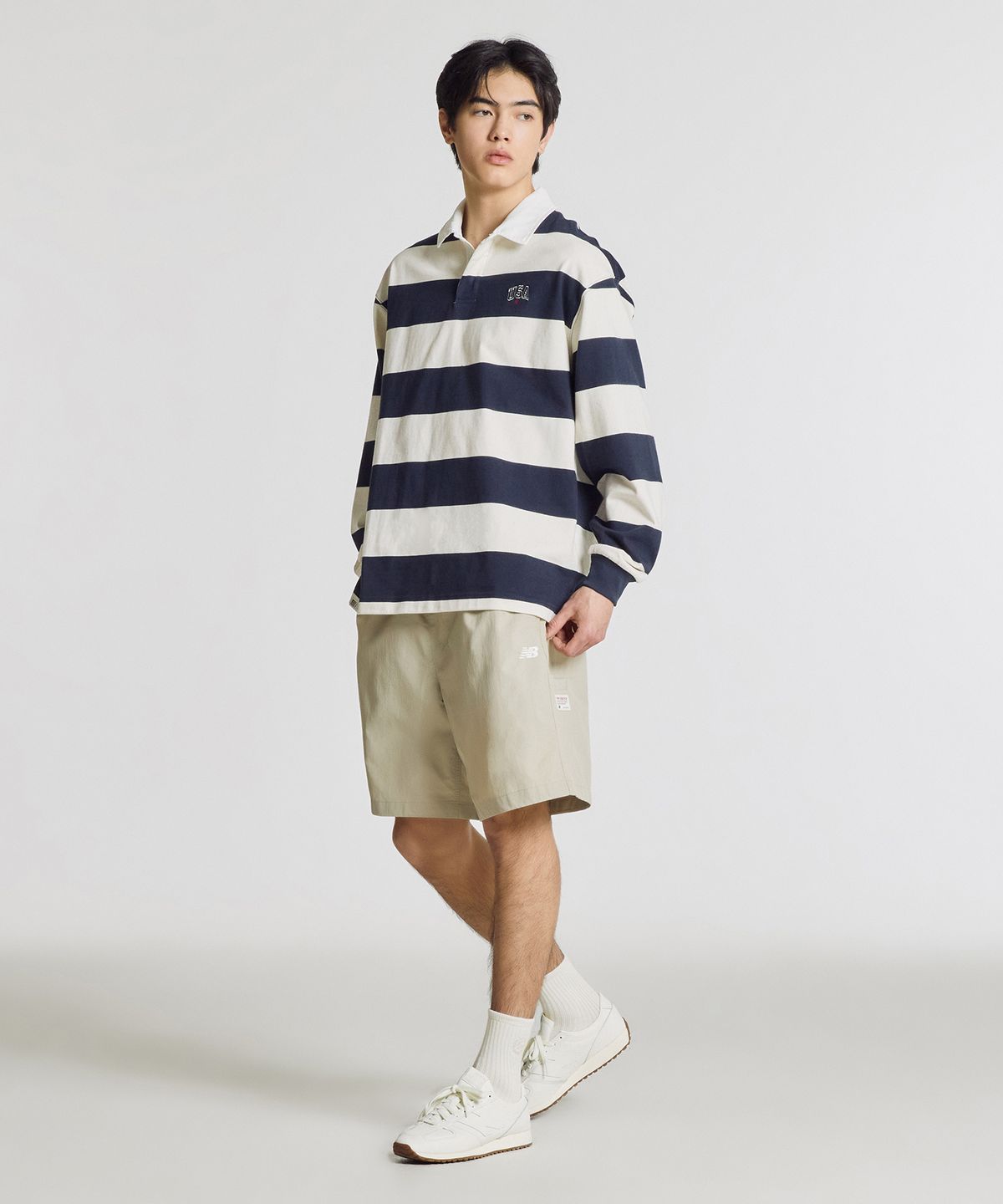 뉴발란스(NEW BALANCE) NBNVG31443 / UNI 헤리티지 4.5부 쇼츠 (BEIGE)