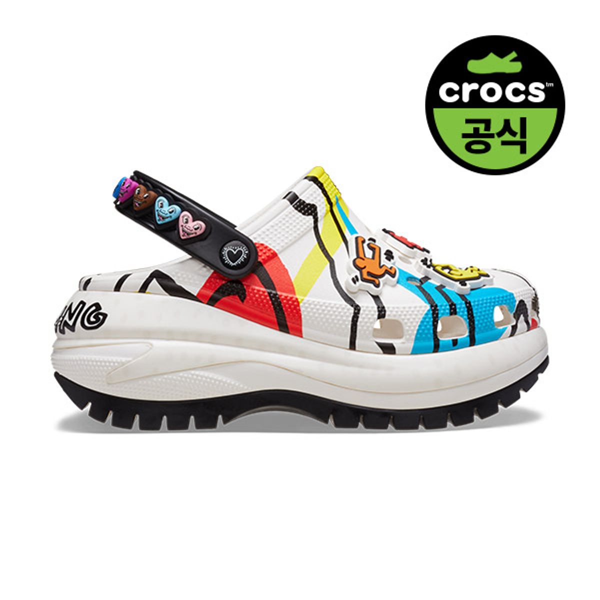 크록스(CROCS) 공용 해링 메가 크러쉬 클로그 BK (24SUCL209822)