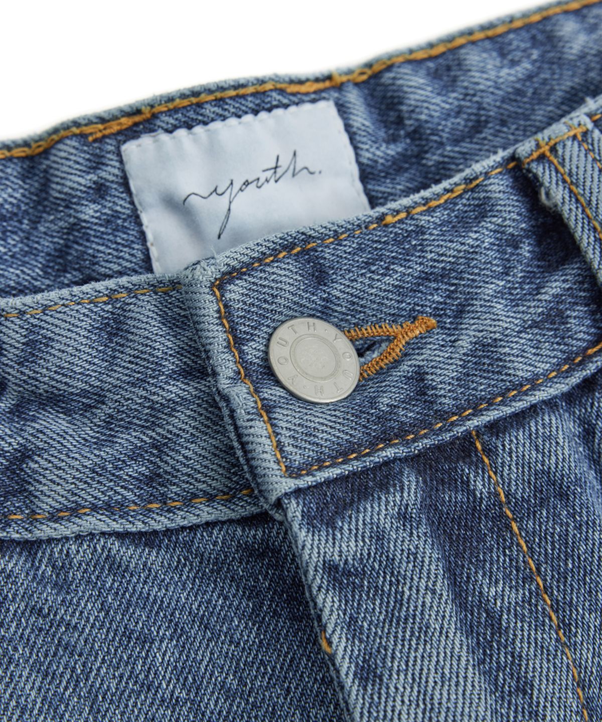 유스(YOUTH) Wide Denim Pants (W) - Medium Blue
