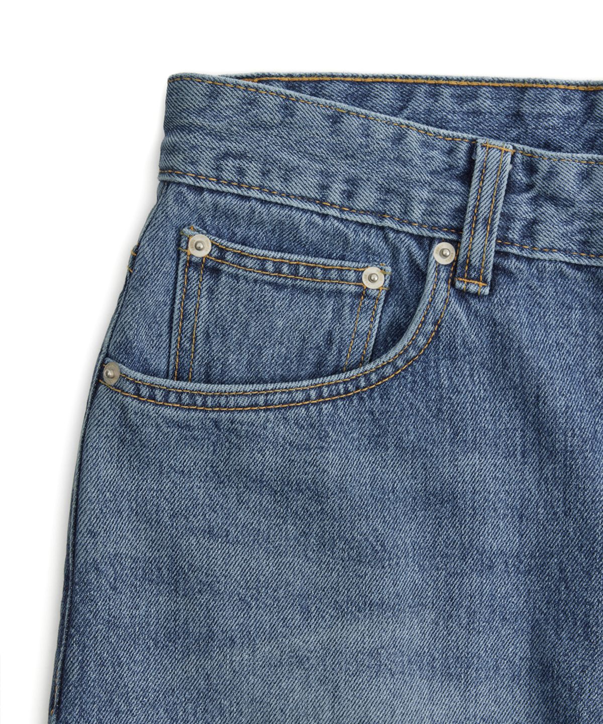 유스(YOUTH) Wide Denim Pants (W) - Medium Blue