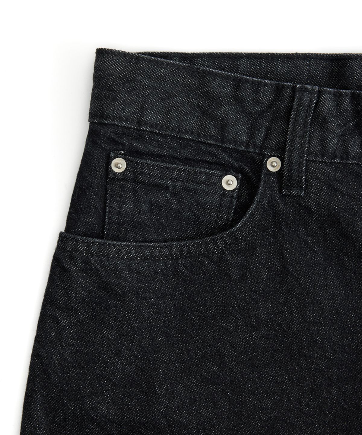 유스(YOUTH) Wide Denim Pants (W) - Washed Black