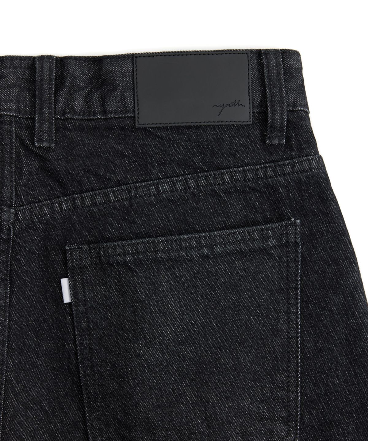 유스(YOUTH) Wide Denim Pants (W) - Washed Black