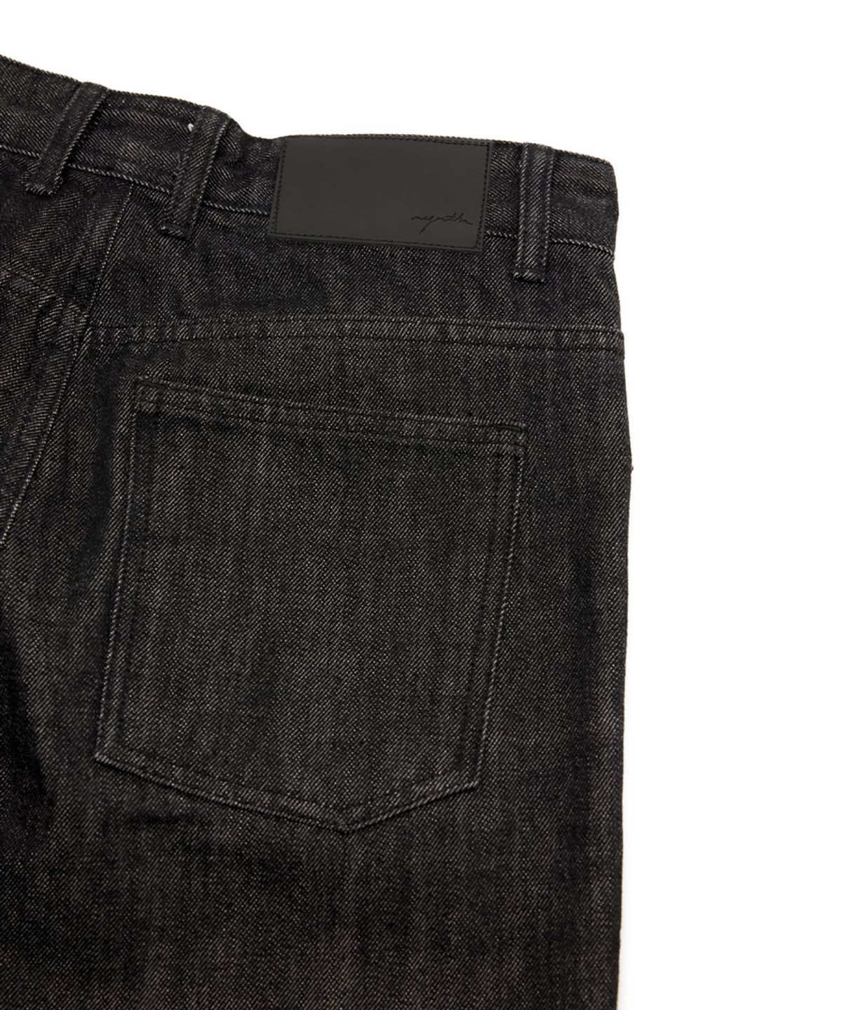 유스(YOUTH) Structured Flared Denim Pants - Washed Black