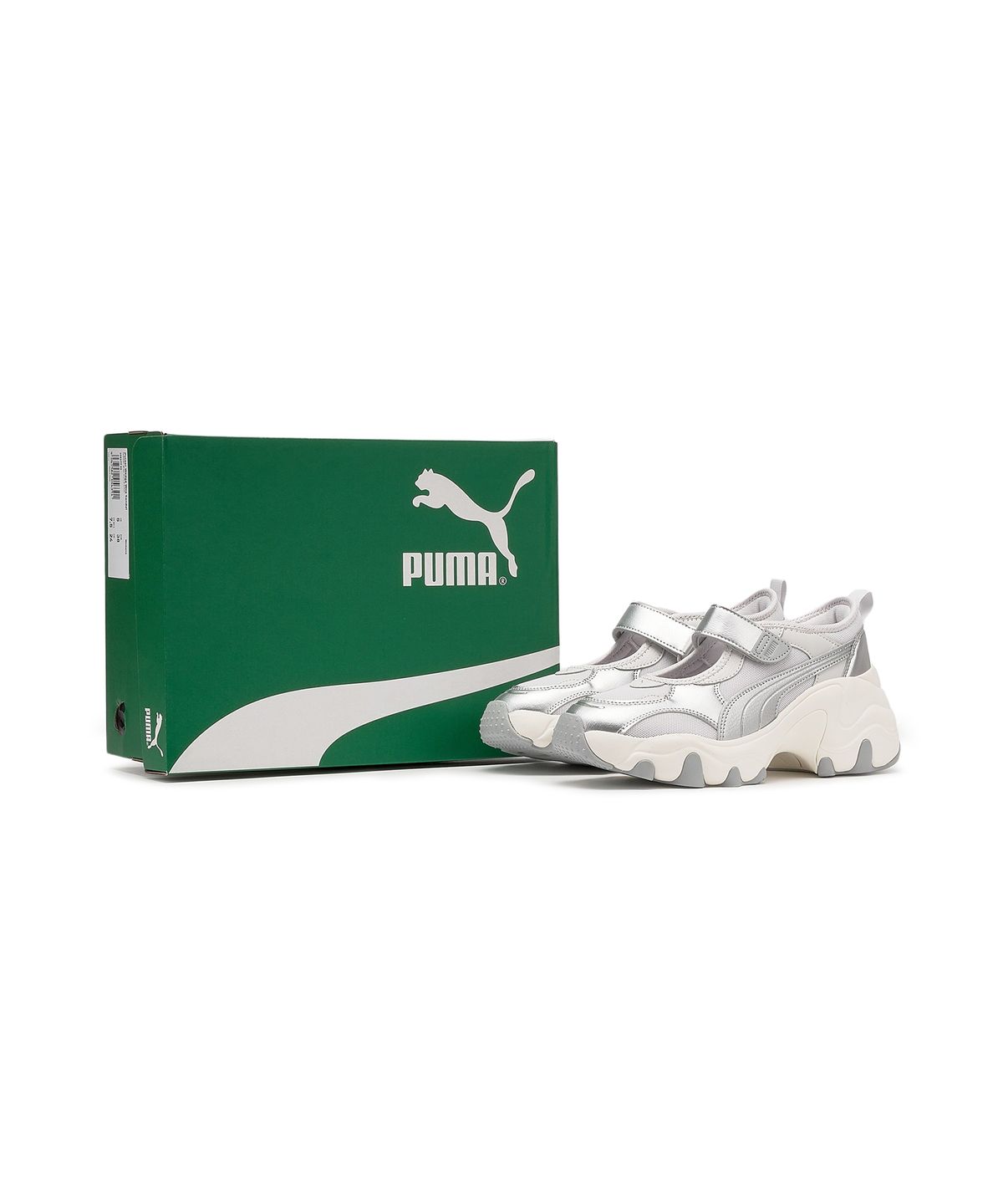 푸마(PUMA) 펄사 웨지 우먼스 샌들 - 그레이:실버 / 398677-06