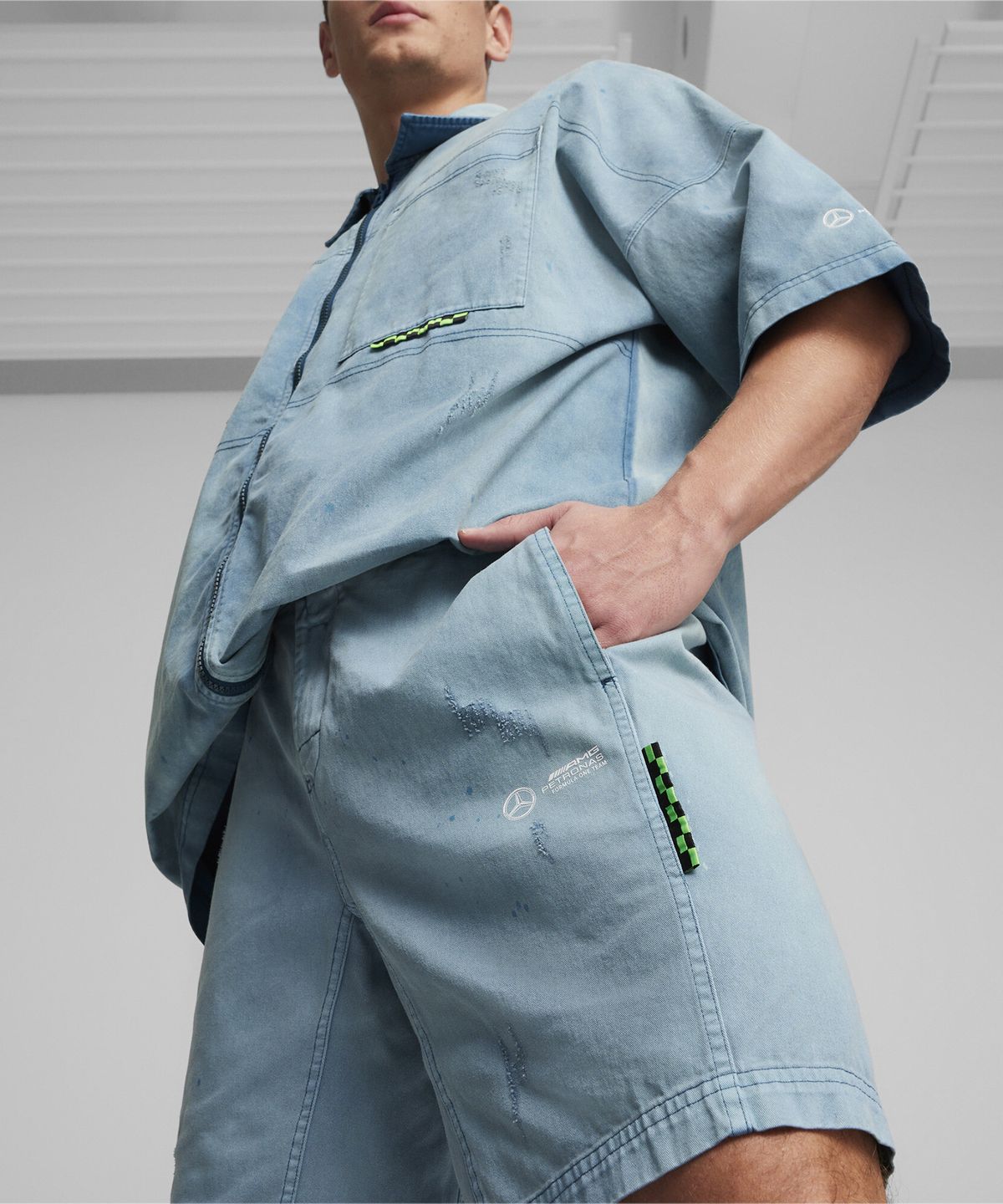 푸마(PUMA) MAPF1 크루 숏 팬츠 - 오션 트로픽 / 623737-07