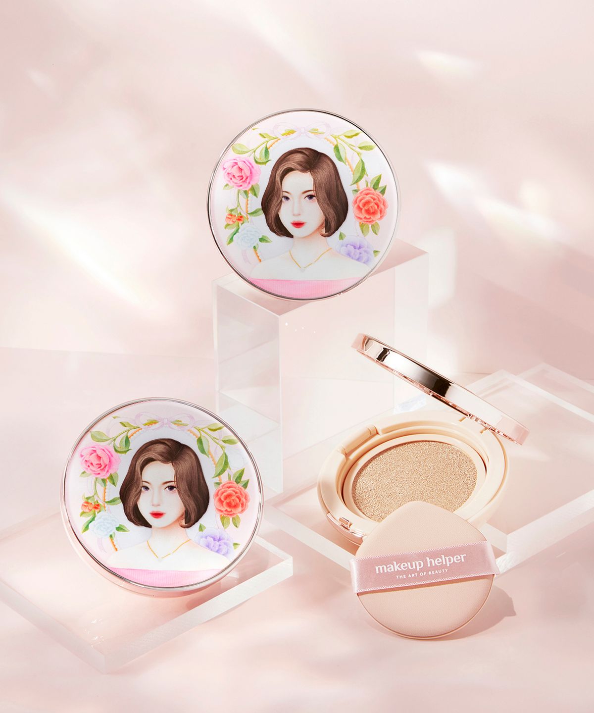 메이크업헬퍼(MAKEUP HELPER) 앰플 글로우 빅사이즈 쿠션 23g 러블리 레이첼