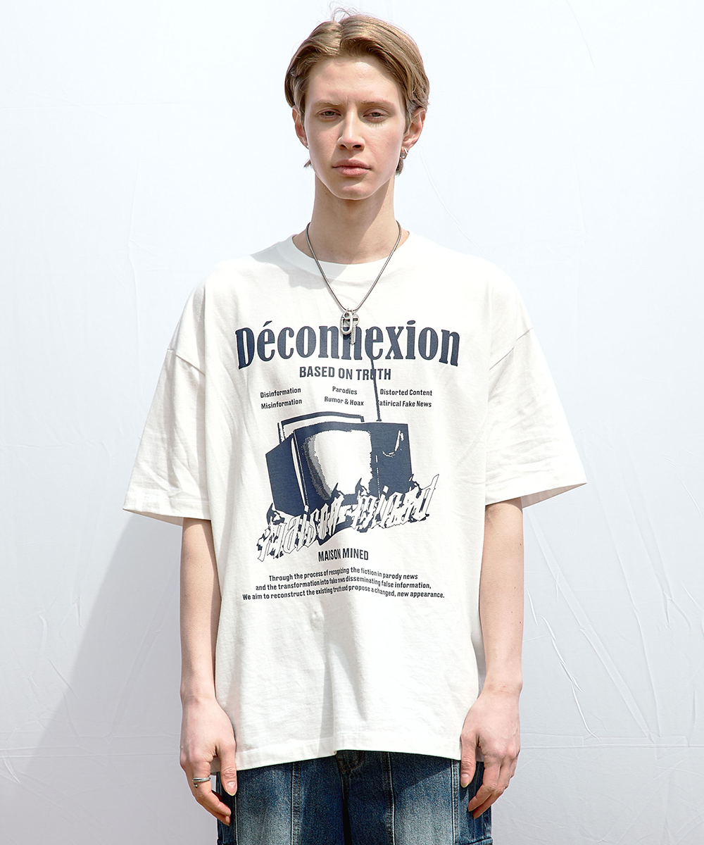 MUSINSA公式 | MAISON MINED TELLY HALF T WHITE