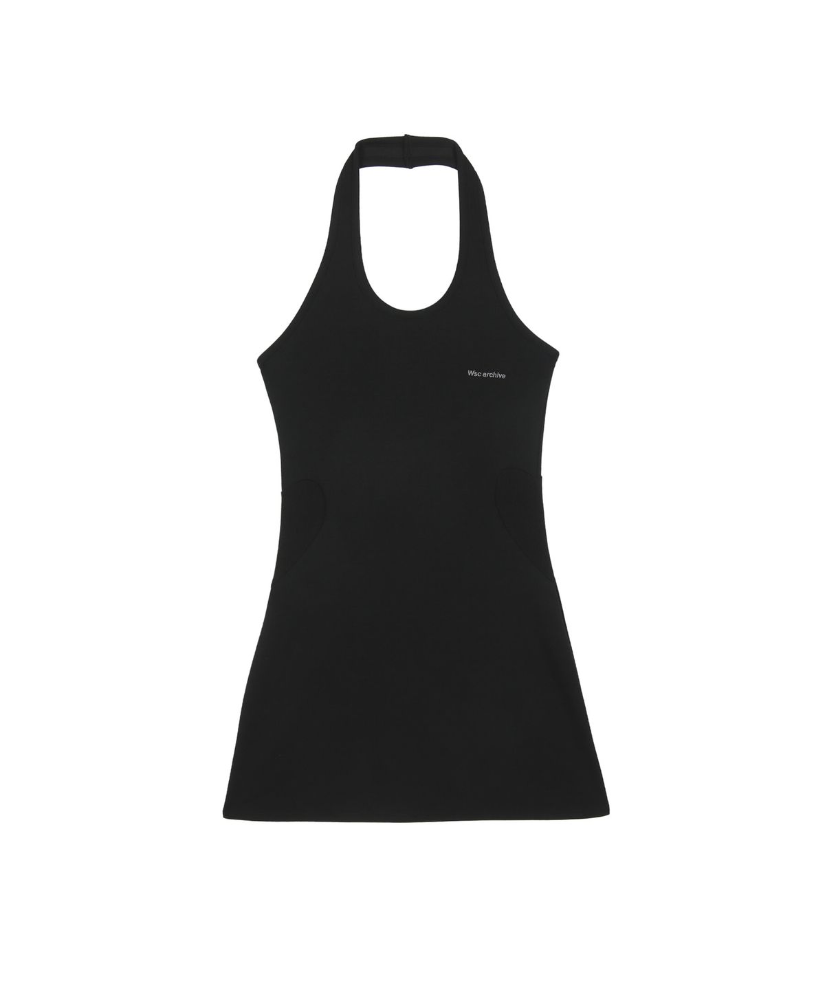 더블에스씨 아카이브(WSC ARCHIVE) Layered heart halter dress 001(Black)