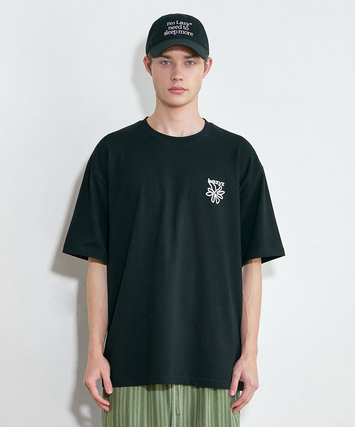 레이지지(LAZYZ) Back Point Lazy Flower T-shirt (5color)