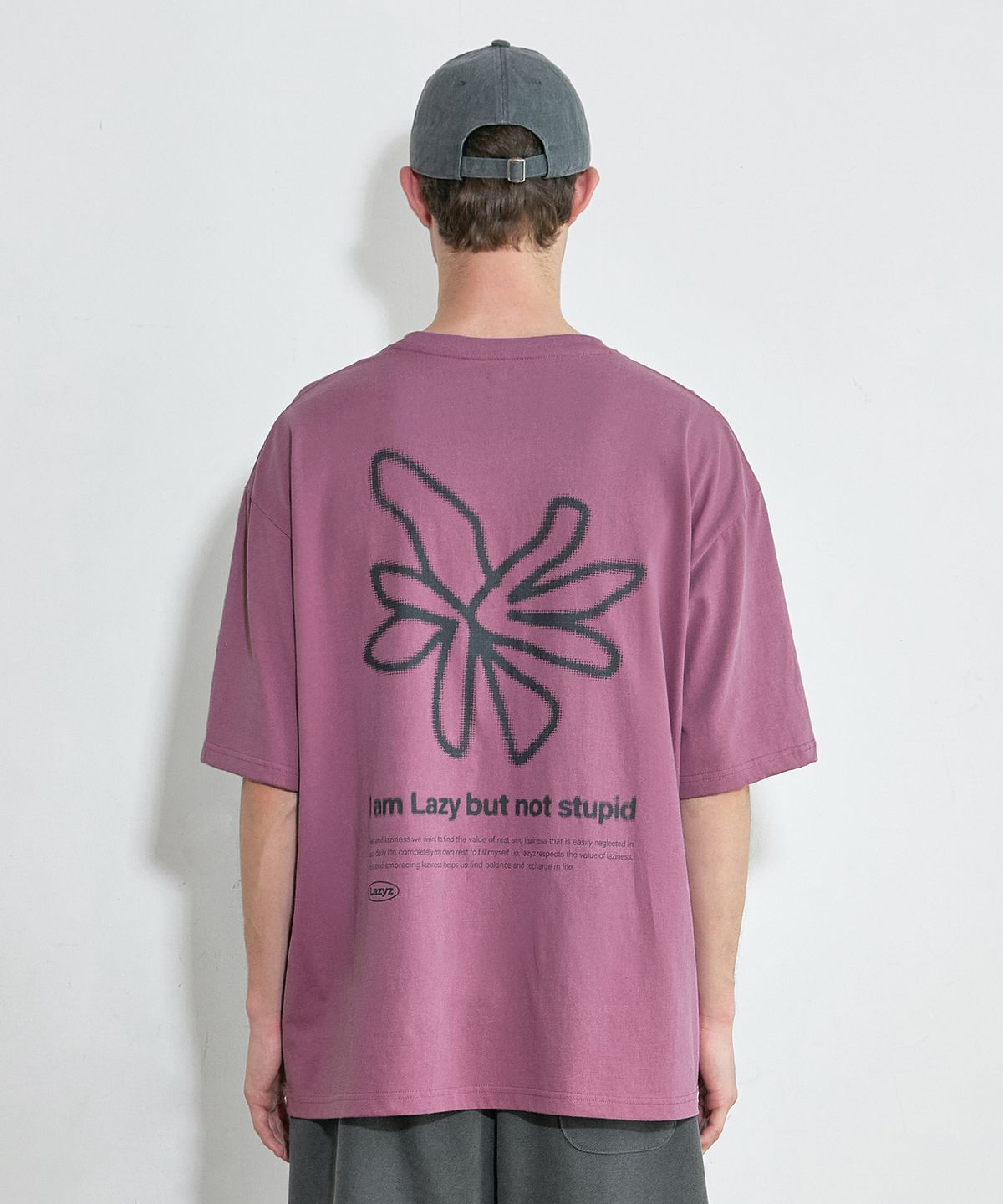 레이지지(LAZYZ) Back Point Lazy Flower T-shirt (5color)