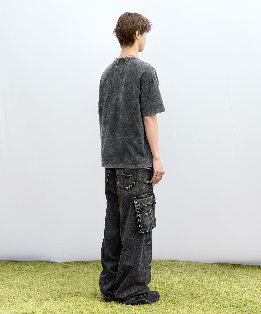 【MAISON MINED】24SS★ PINCH WIND CARGO DENIM PANTS MUSINSA | MAISON MINED PINCH WIND CARGO DENIM PANTS BLACK