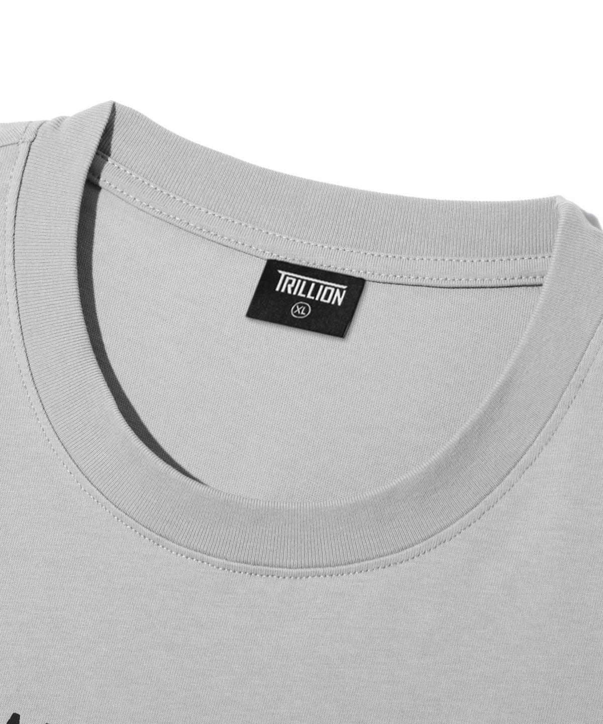 트릴리온(TRILLION) 스케이트보드 피그먼트 그래픽 반팔 티셔츠 (LIGHT GRAY)