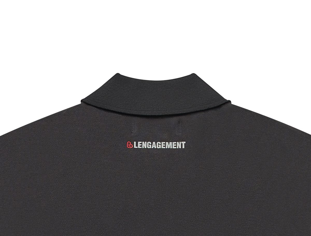 랑가주망(LENGAGEMENT) 클래식 코튼 피케 카라 티셔츠 [차콜]