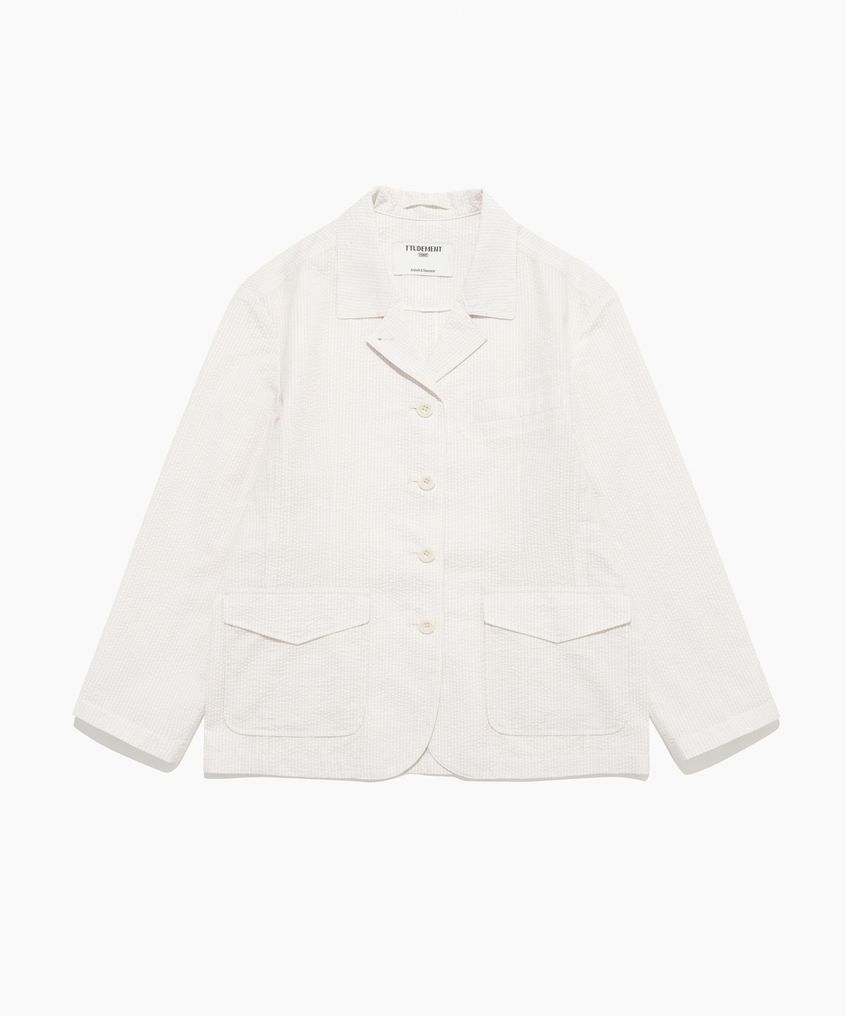 튜드먼트(TTUDEMENT) FOUR BUTTON SINGLE JACKET IVORY