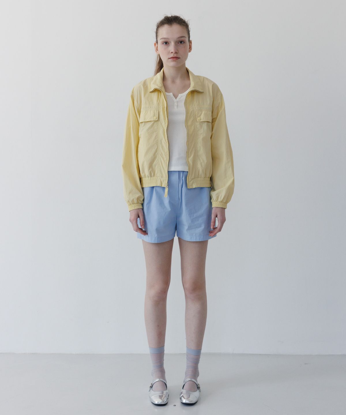 튜드먼트(TTUDEMENT) STAND COLLAR BLOUSON YELLOW