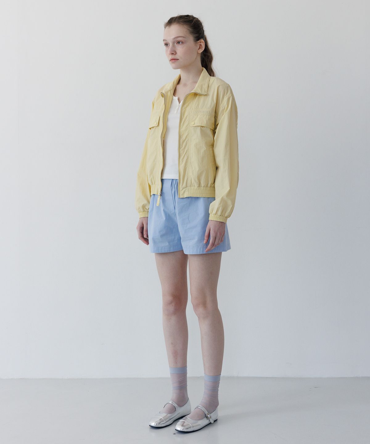 튜드먼트(TTUDEMENT) STAND COLLAR BLOUSON YELLOW