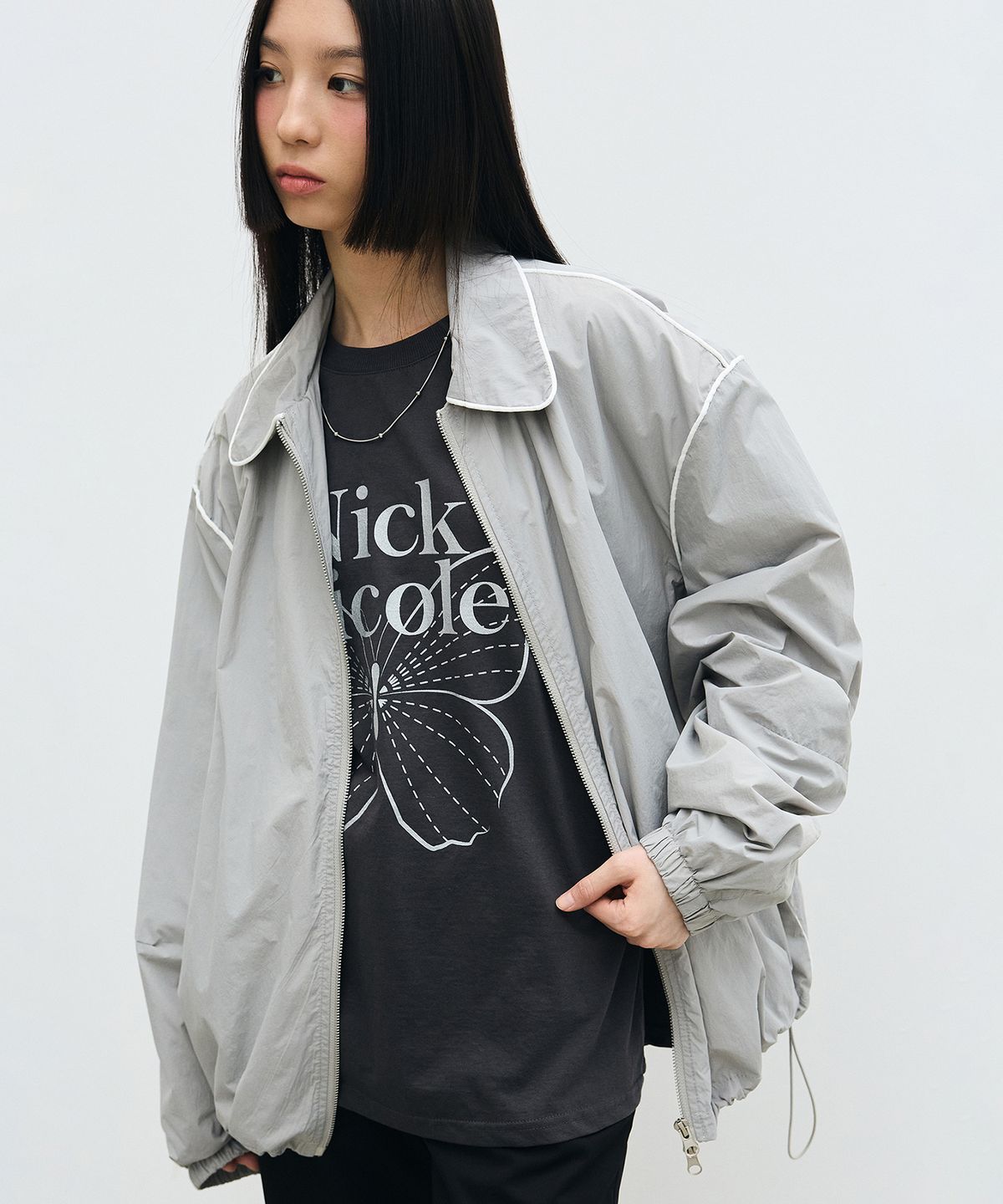 닉앤니콜(NICK&NICOLE) TWO WAY WINDBREAKER JACKET_GRAY