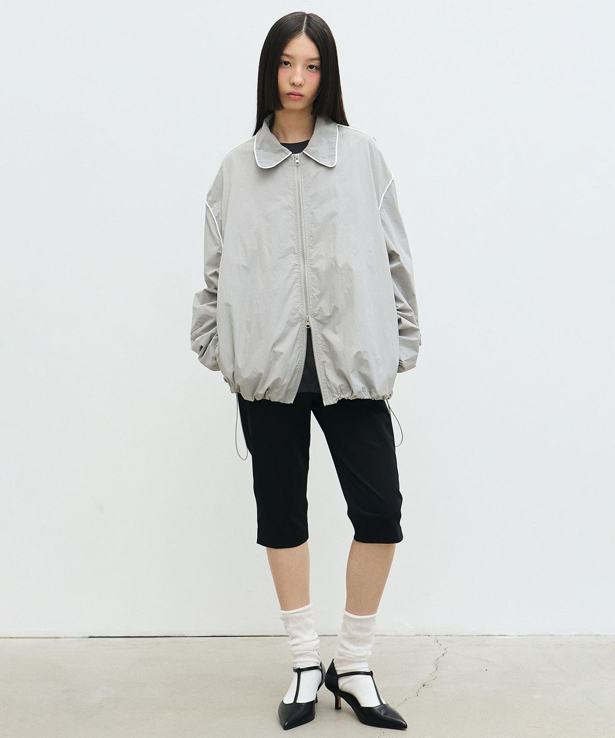 닉앤니콜(NICK&NICOLE) TWO WAY WINDBREAKER JACKET_GRAY