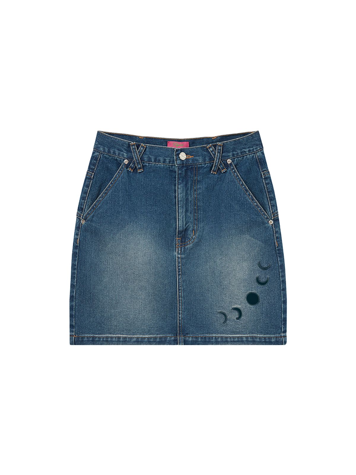 엔와이엑스엑스(NYXX) BASIC DENIM SKIRT WASHED BLUE