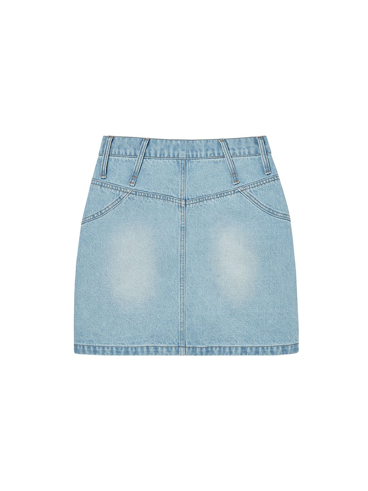 엔와이엑스엑스(NYXX) BASIC DENIM SKIRT LIGHT BLUE