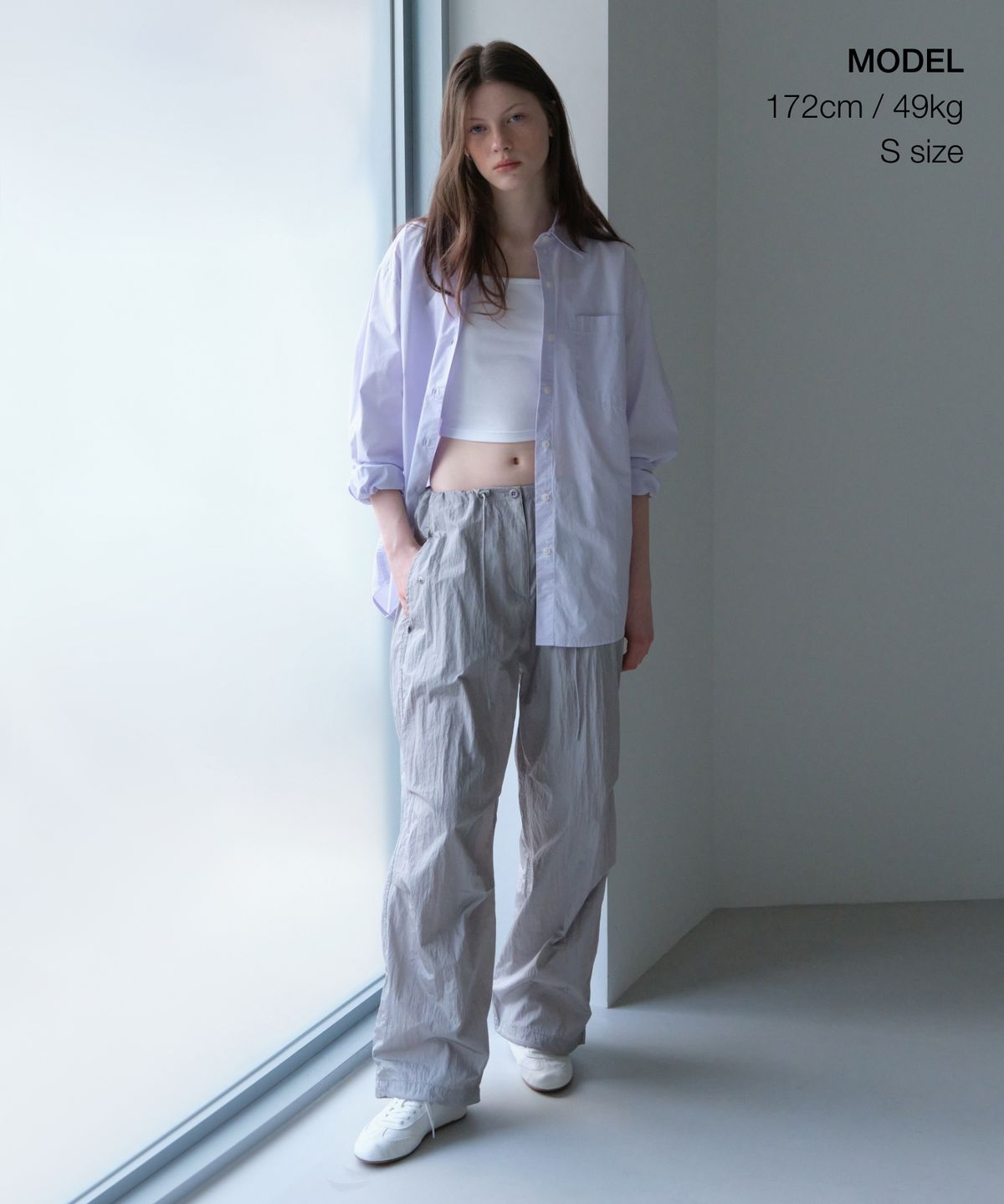 무신사 스탠다드 우먼(MUSINSA STANDARD WOMAN) 우먼즈 오버사이즈 워시드 포플린 셔츠 [라벤더]