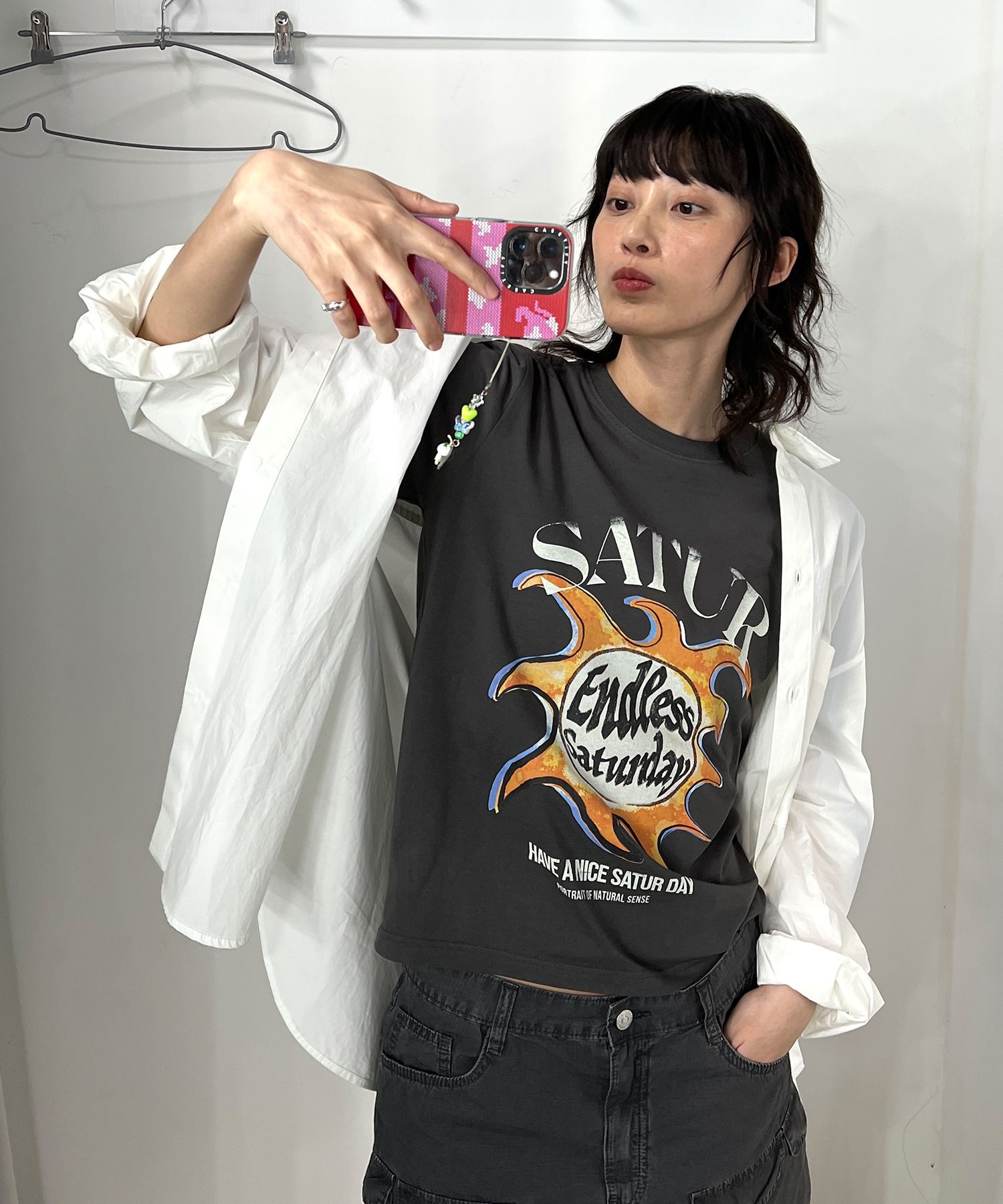 トップス SATUR Sun Retro Graphic T-Shirt org.jpg