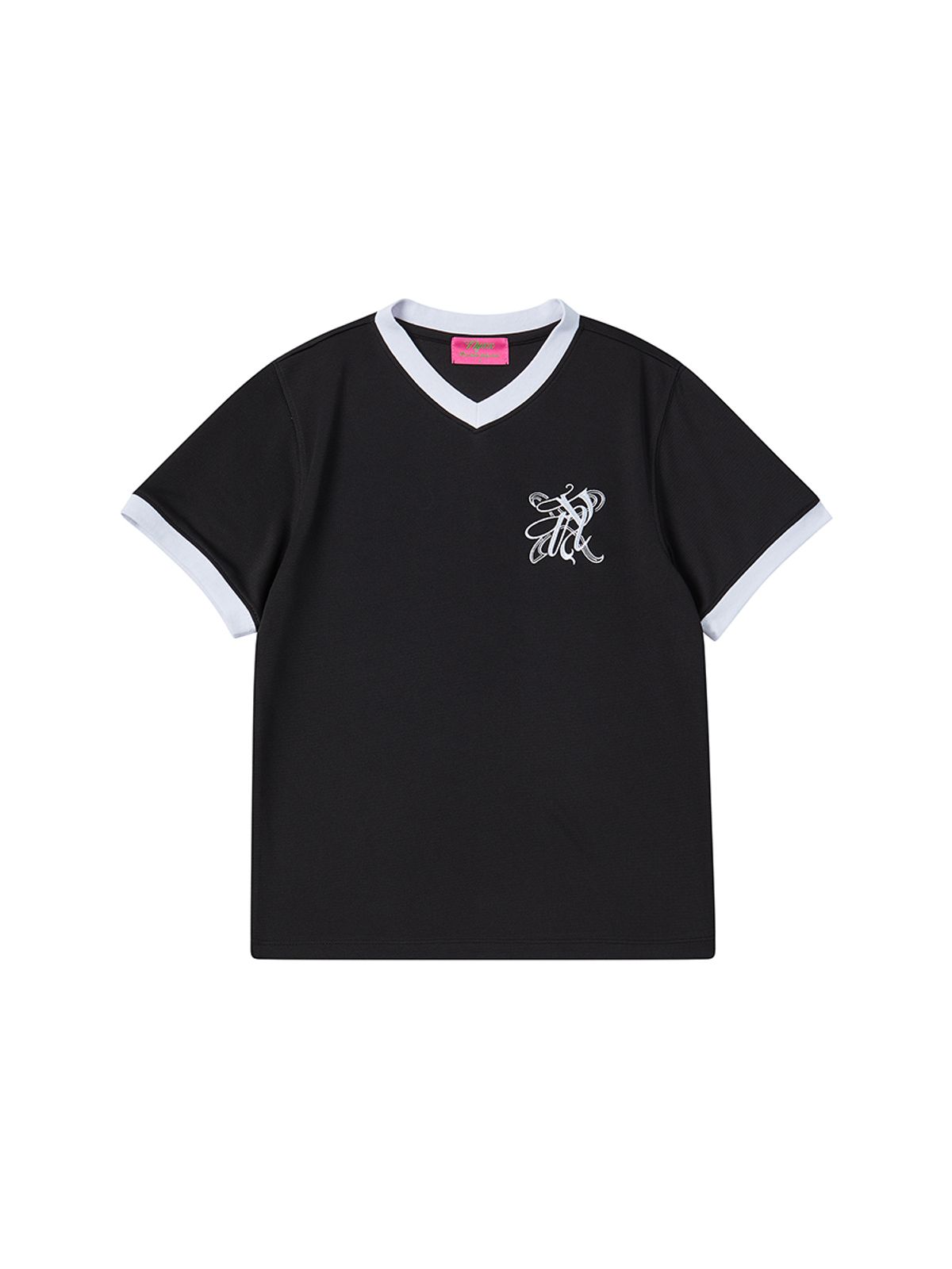 엔와이엑스엑스(NYXX) V-NECK RINGER TEE BLACK