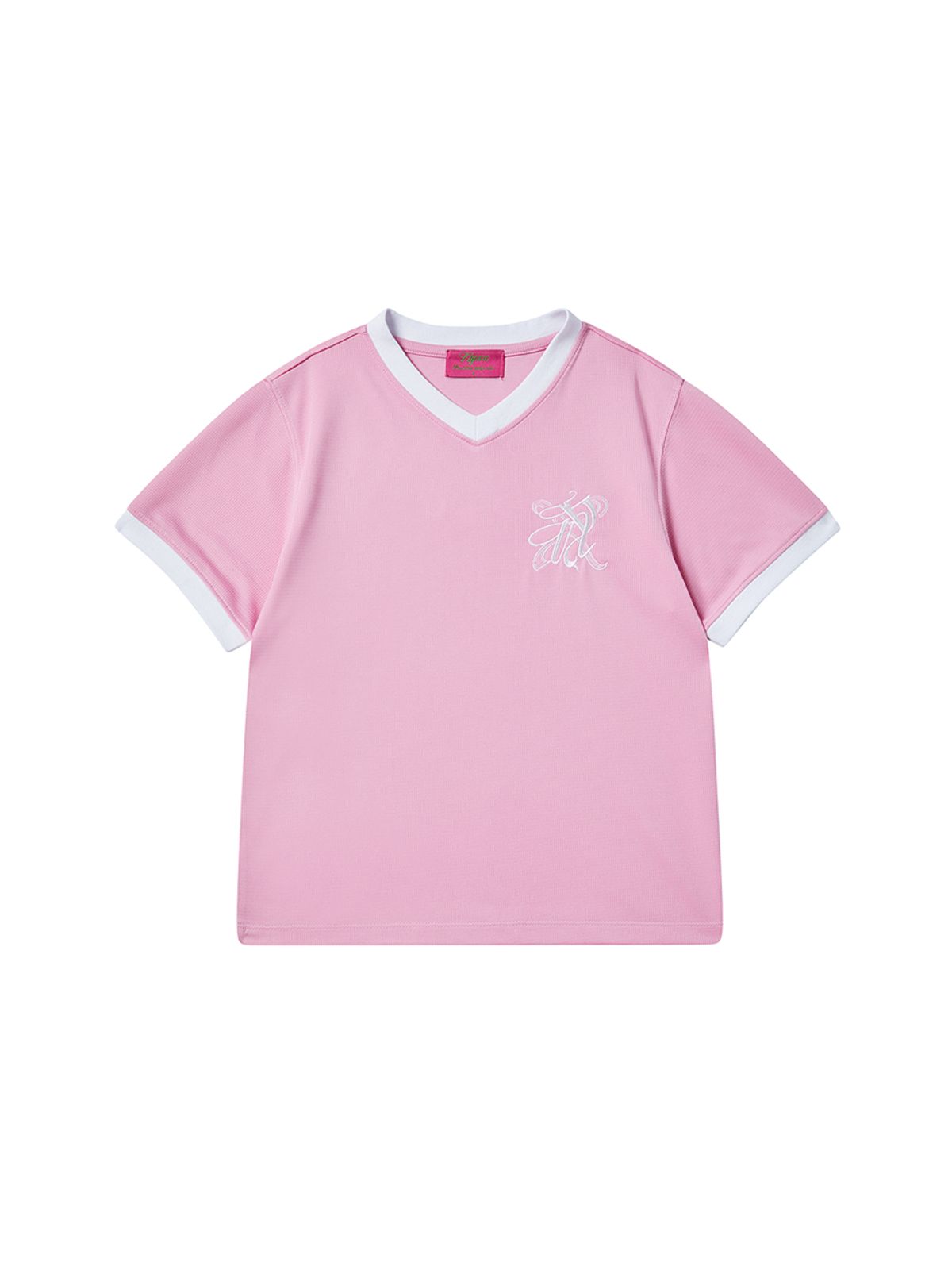 엔와이엑스엑스(NYXX) V-NECK RINGER TEE PINK