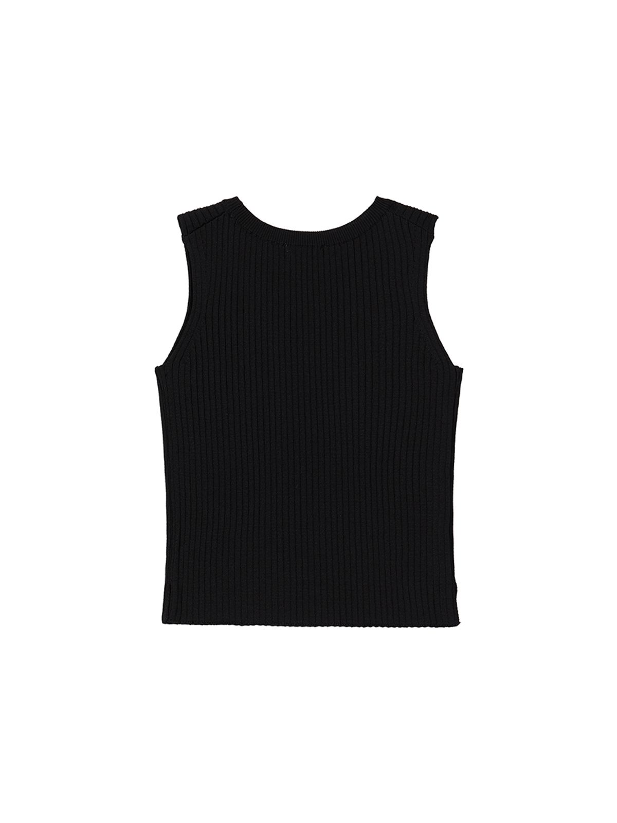 엔와이엑스엑스(NYXX) BOAT-NECK FITTED KNIT VEST BLACK