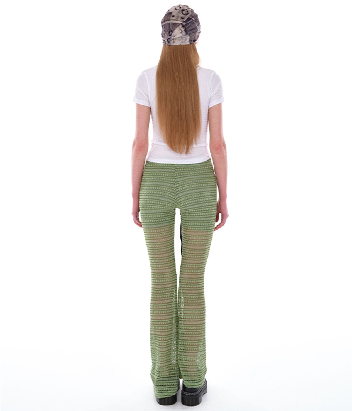 유쓰배쓰(YOUTHBATH) EYELET STRING KNIT PANTS_GREEN