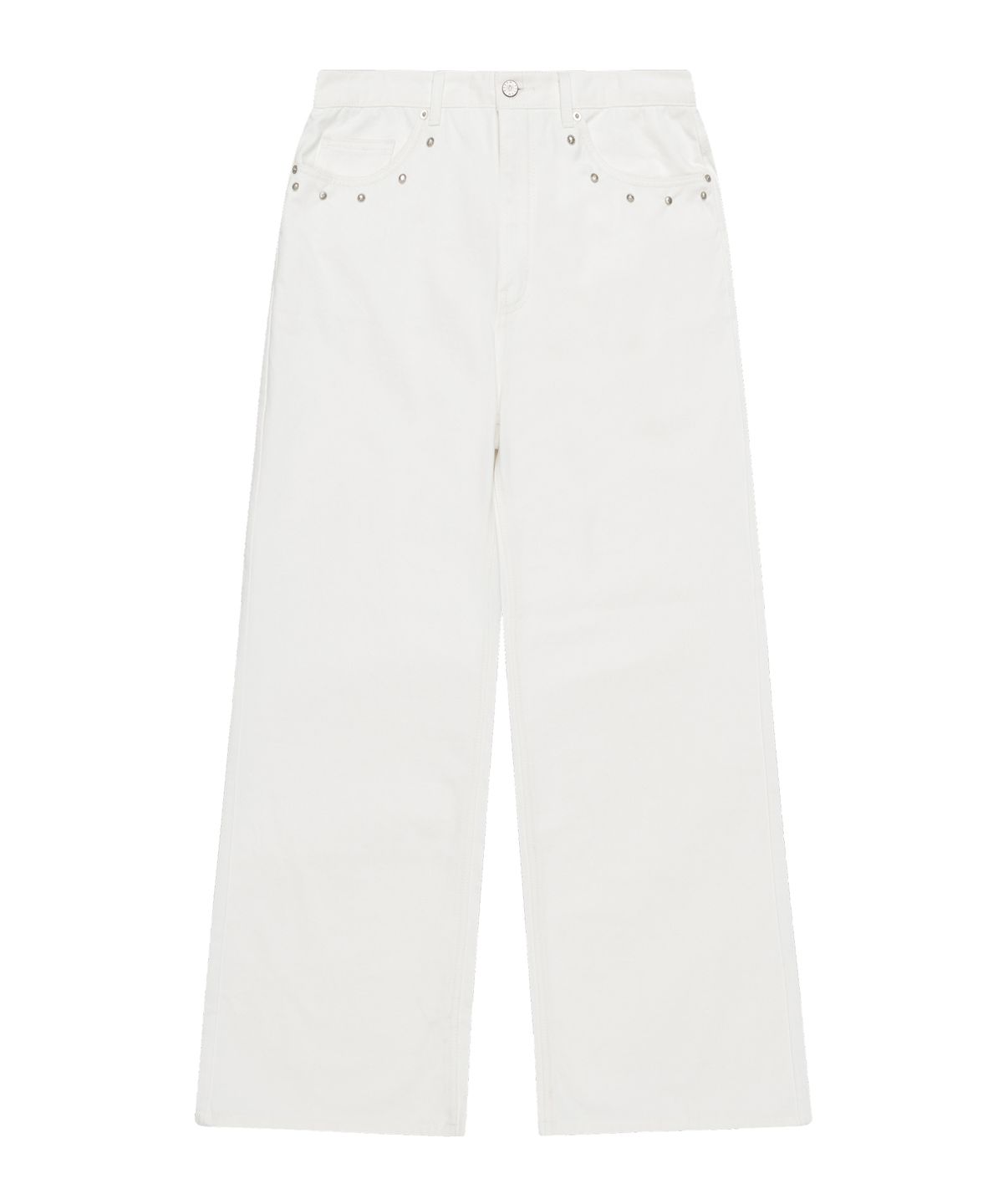 아캄(AAKAM) Multi Studded Cotton Pants (White)