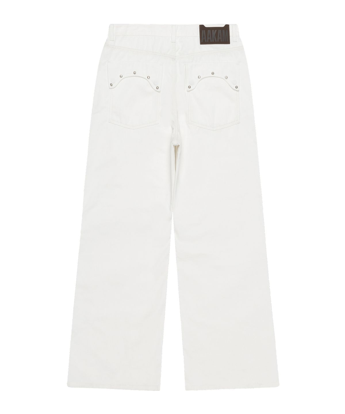 아캄(AAKAM) Multi Studded Cotton Pants (White)