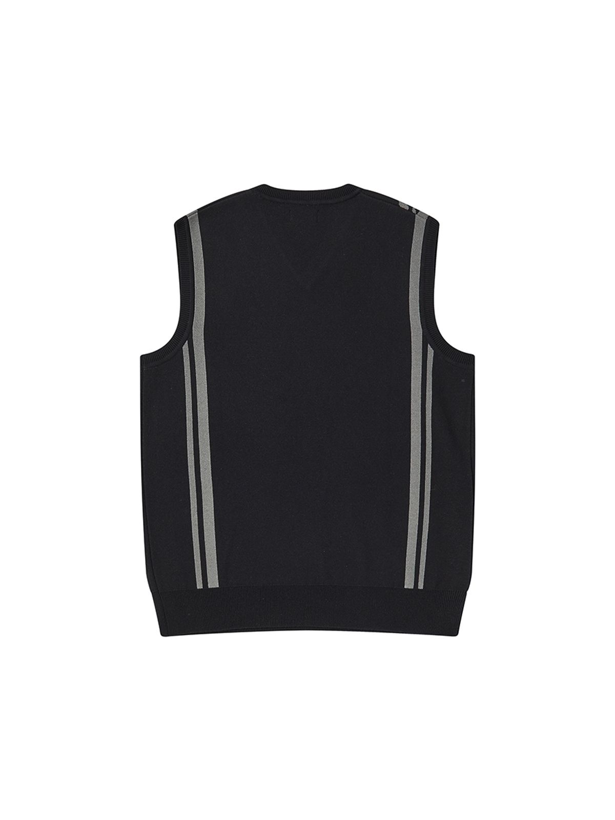 엔와이엑스엑스(NYXX) JACQUARD LOGO KNIT VEST BLACK