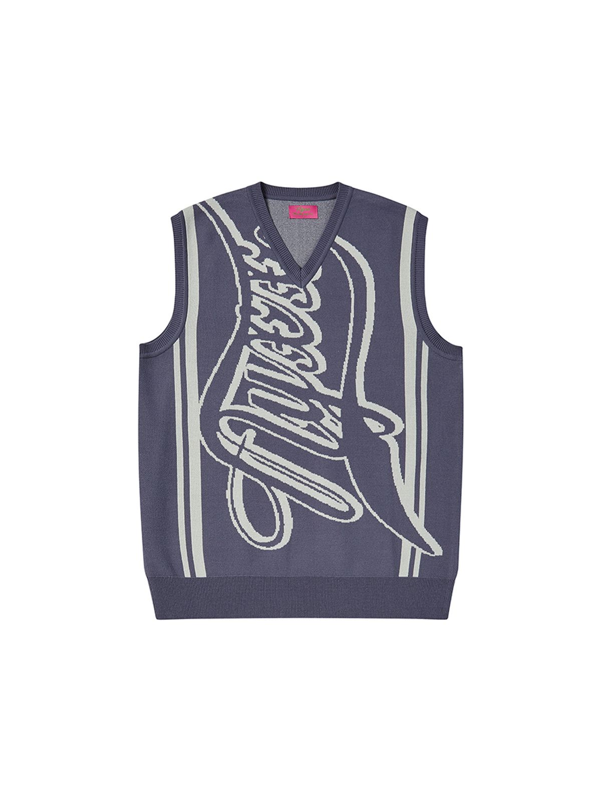 엔와이엑스엑스(NYXX) JACQUARD LOGO KNIT VEST NAVY