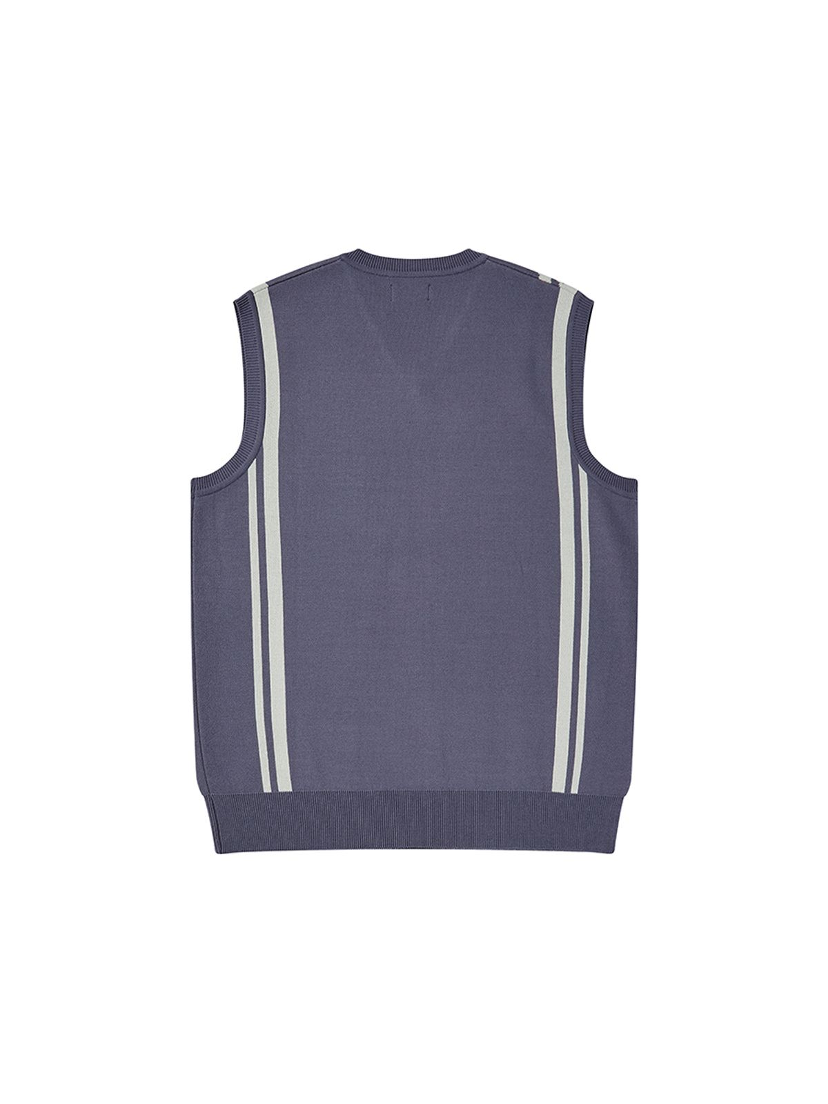 엔와이엑스엑스(NYXX) JACQUARD LOGO KNIT VEST NAVY