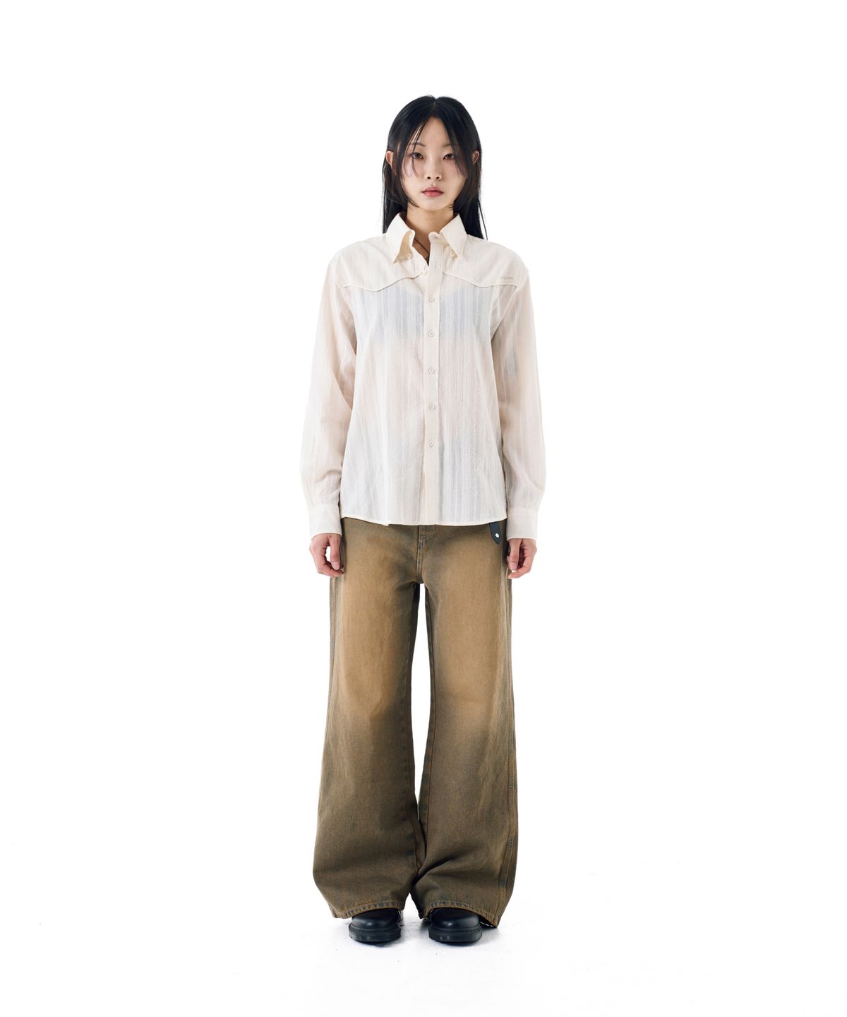 아캄(AAKAM) Western Cotton Shirts (Ivory)
